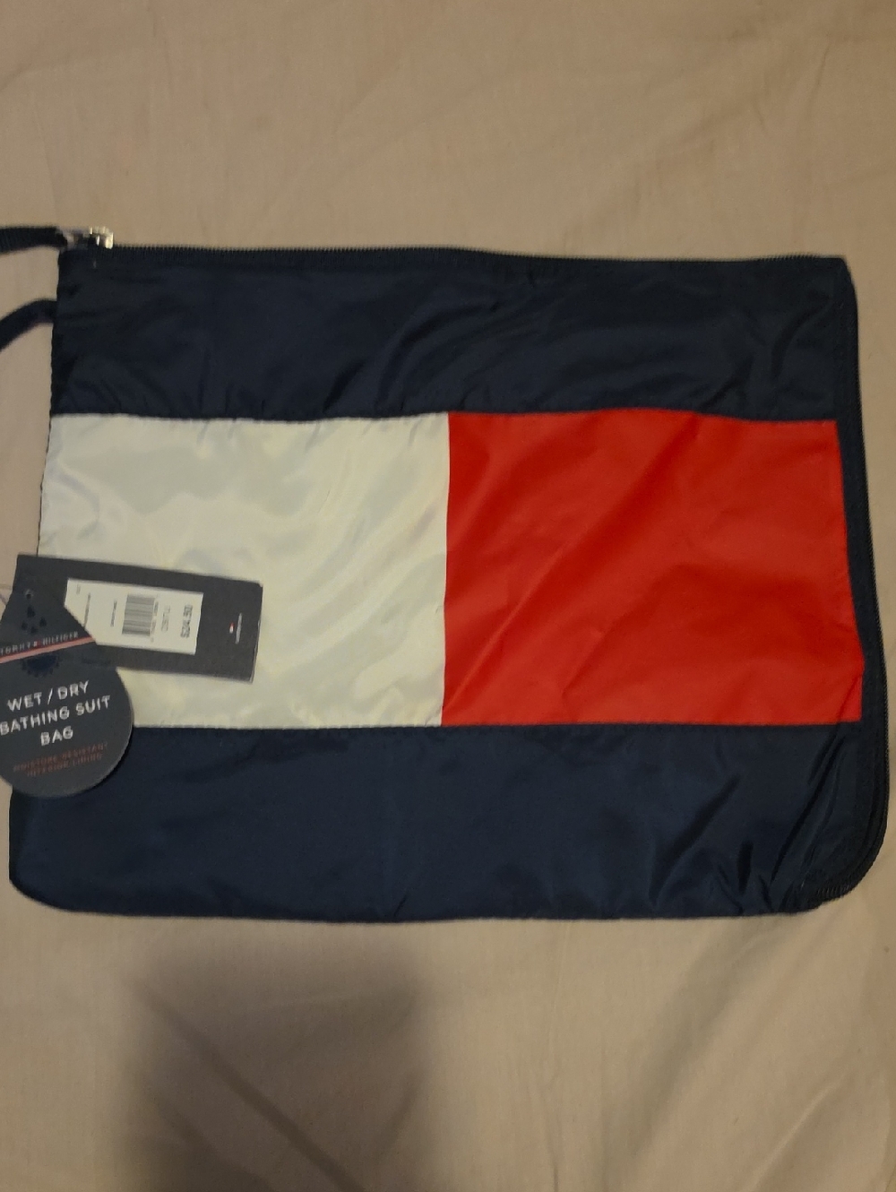 Tommy Hilfiger Navy, White & Red Toiletry Wet/Dry Bag